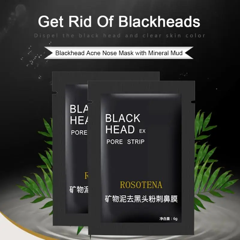 

Blackhead Remover Nasal Membrane Mineral Mud Pore Shrinking Acne Blackhead Nasal Sticker Nose Black Mask TSLM1