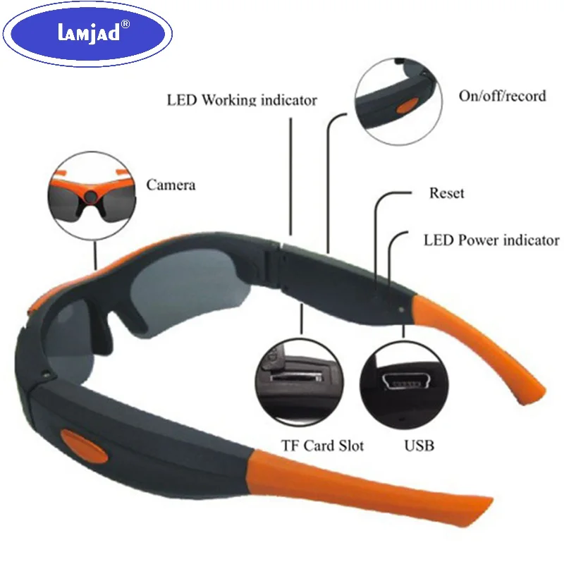 

MS16E 1080P Smart Sunglasses Camera Bluetooth Sunglasses Camera video recording Action outdoor Sport Video Camera Sunglasses