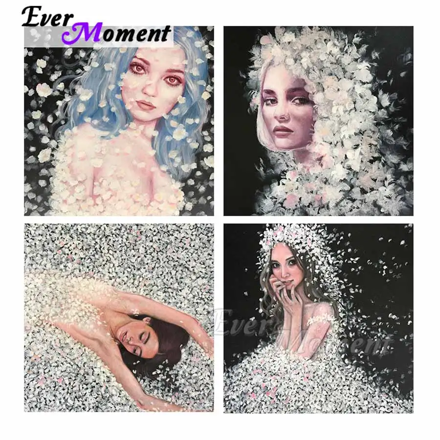 

Алмазная живопись с портретом девушки и женщины, цветок из смолы, полная выкладка, сделай сам, бытовая вышивка, украшение для дома 3F2380