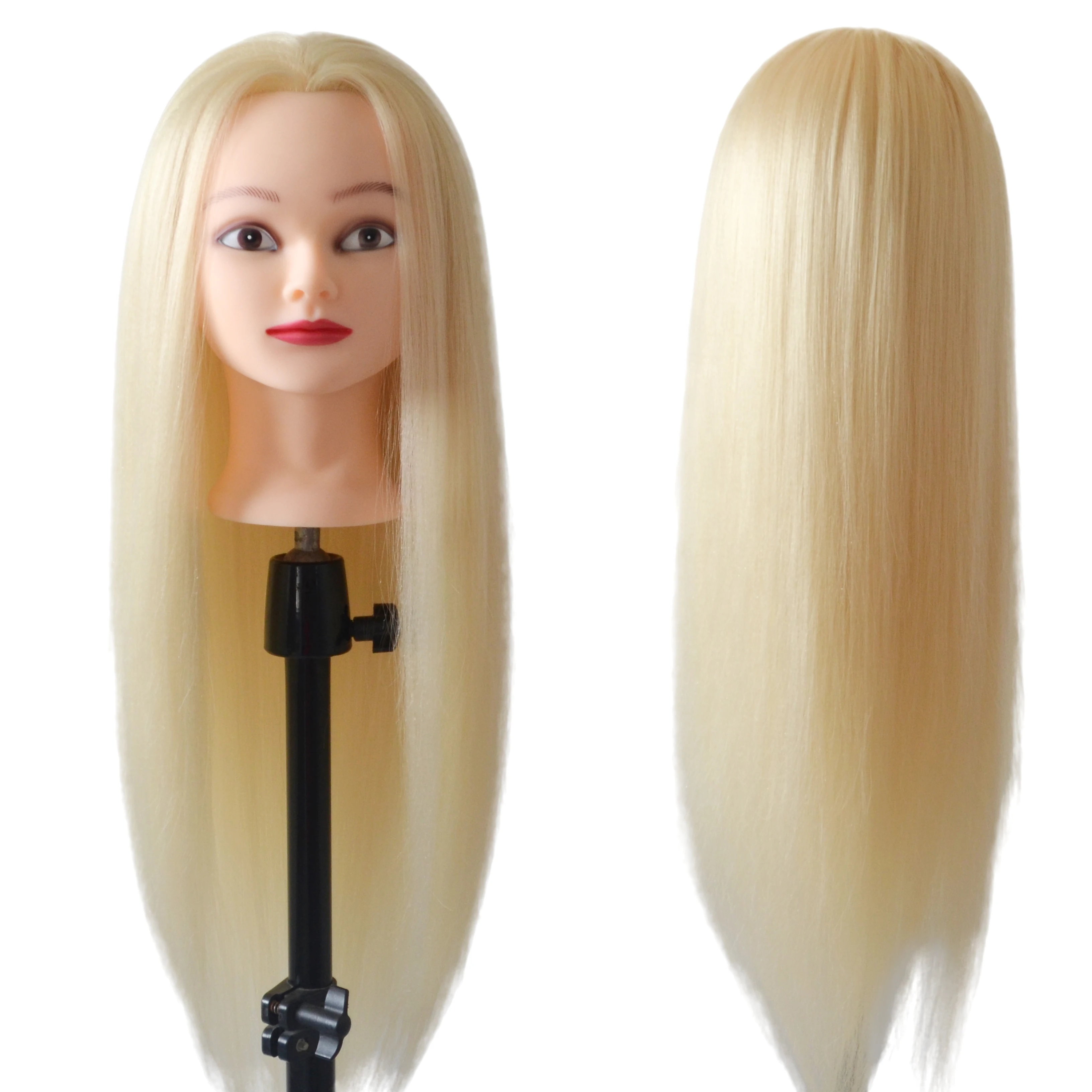 100% high temperature fiber synthetic long  white hair training mannequin head for braiding hairdo hairstyle Very nice doll head