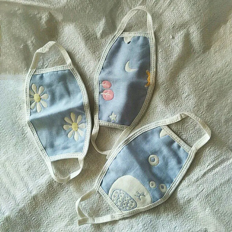 

2020 Safety Children's Masks Cotton 6 Layers Of Gauze To Keep Warm Boy and Girl