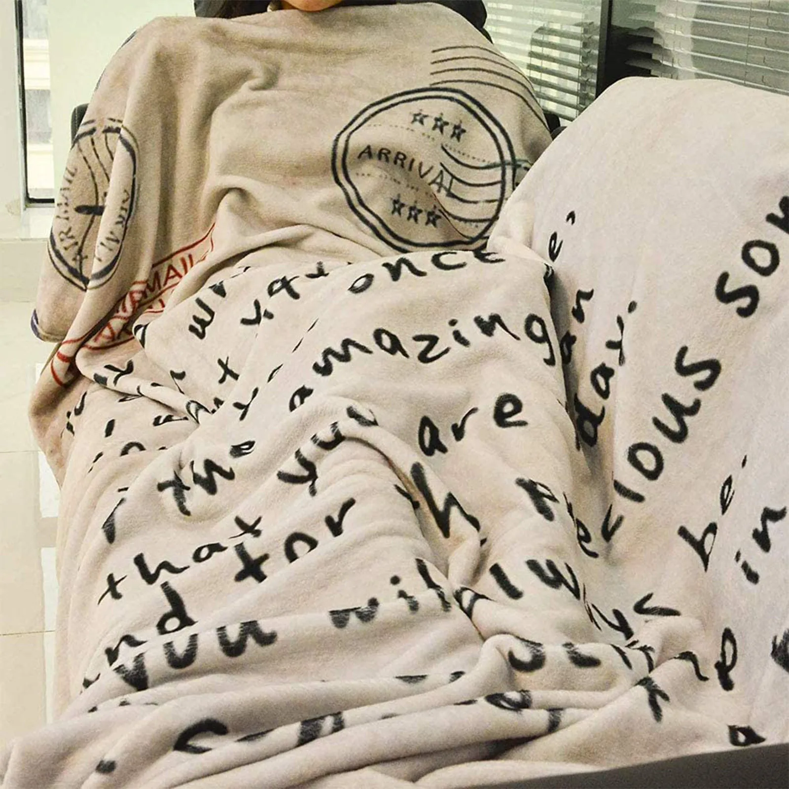 

Message Letter Flannel Blanket Gift To My Daughter Message Letter Comfortable Wrap Blanket Perfect Letter Blanket German Blanket