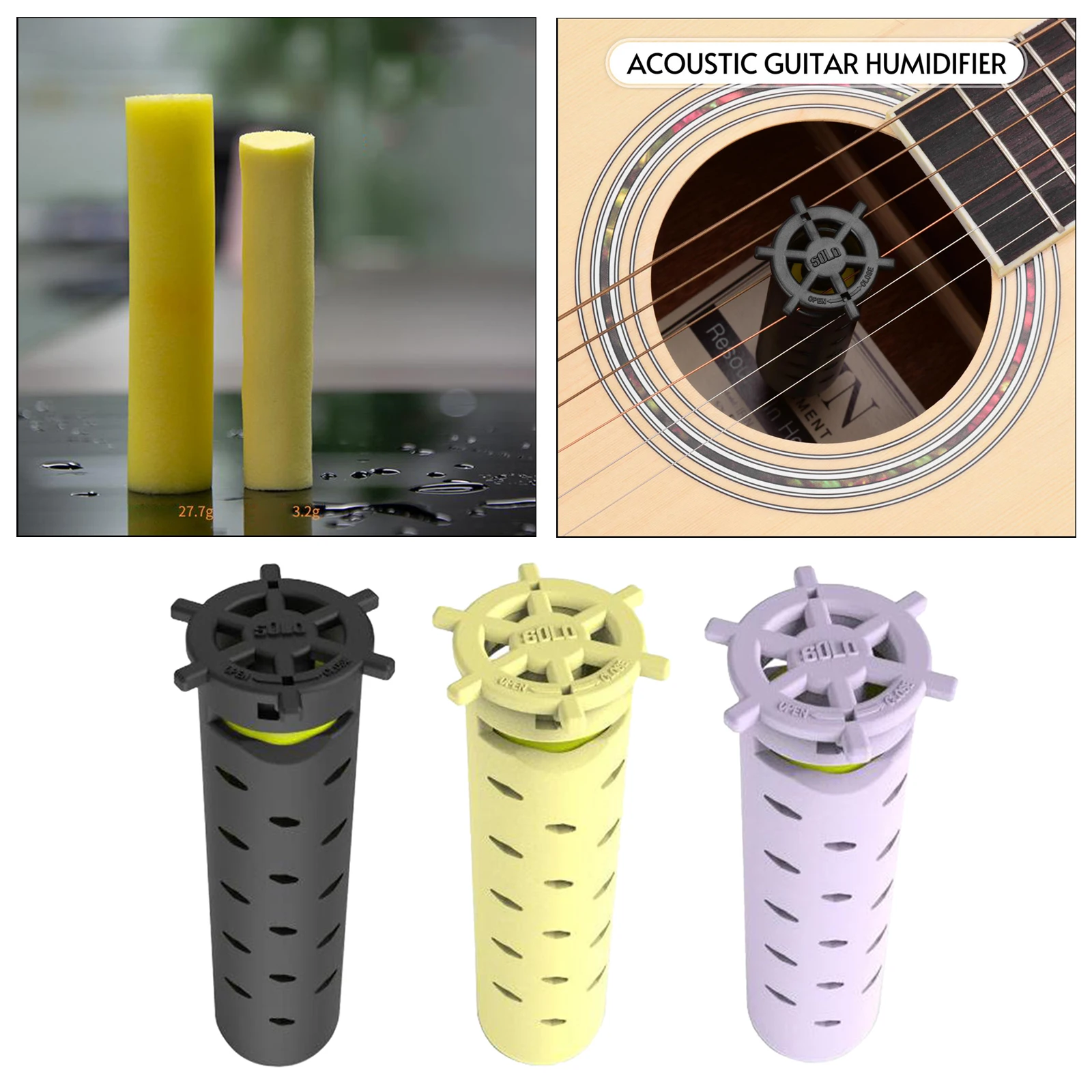 Acoustic Guitar Humidifier Acoustic Guitar Bass Humidifier Musical Instrument Accessories Sound Holes