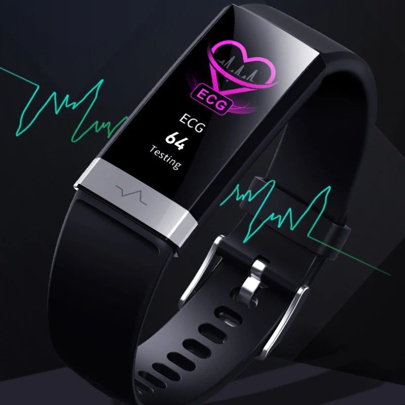 Смарт-браслет V19 ECG+ PPG+ HRV монитор сердечного ритма кровяное давление кислородный мониторящий сон Bluetooth фитнес-трекер Смарт-часы