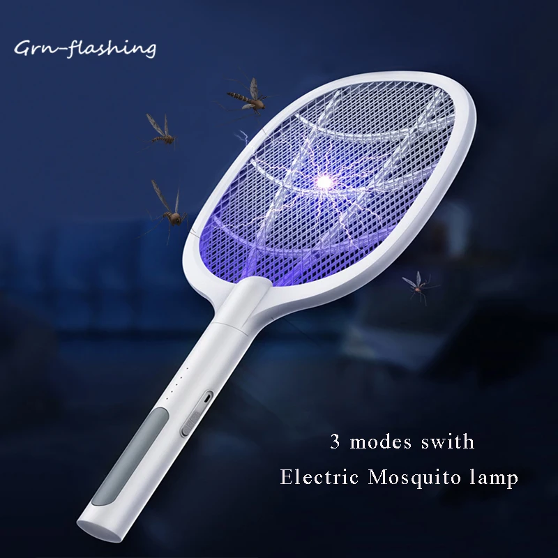 

USB Recharge Electric Mosquito Killer Lamp 3000V UV Anti Mosquito Trap Light 3 in 1 Flry Bug Repellent Lamp