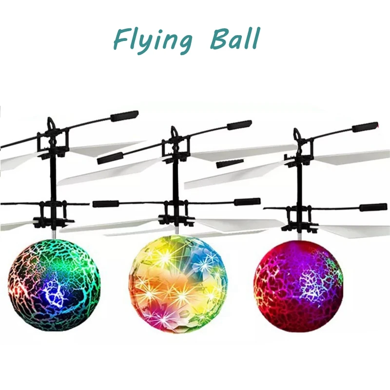 Arrival Crackle Crystal RC Flying Ball Infrared Sense Mini Aircraft LED Flashing Light Remote Control Toys With Retail Package flying mini rc infrared induction flashing light helicopter aircraft
