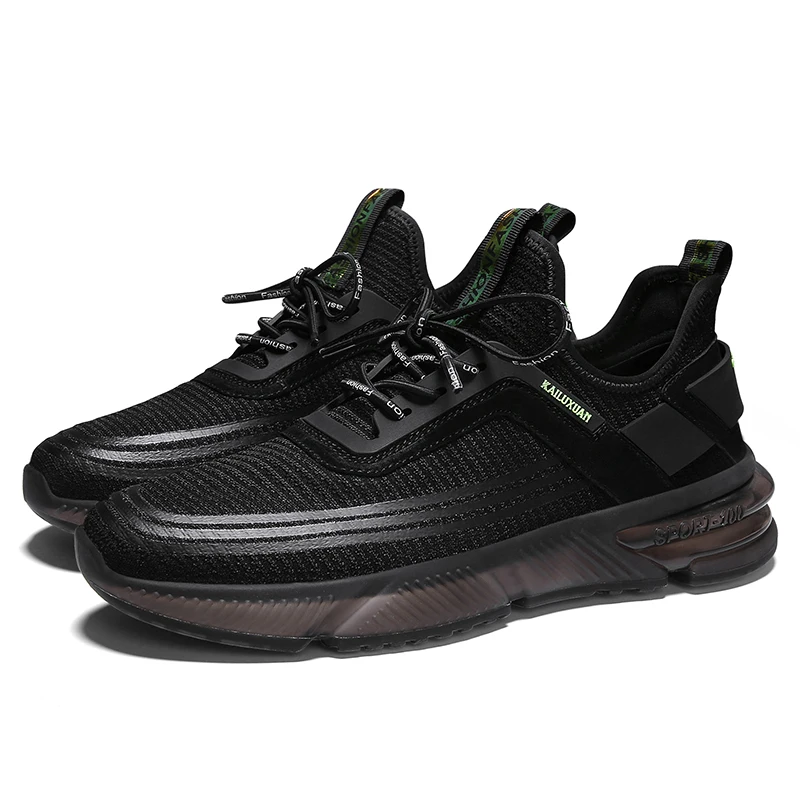 Весенние спортивные мужские лоферы 2020 дышащая модная мужская обувь черный