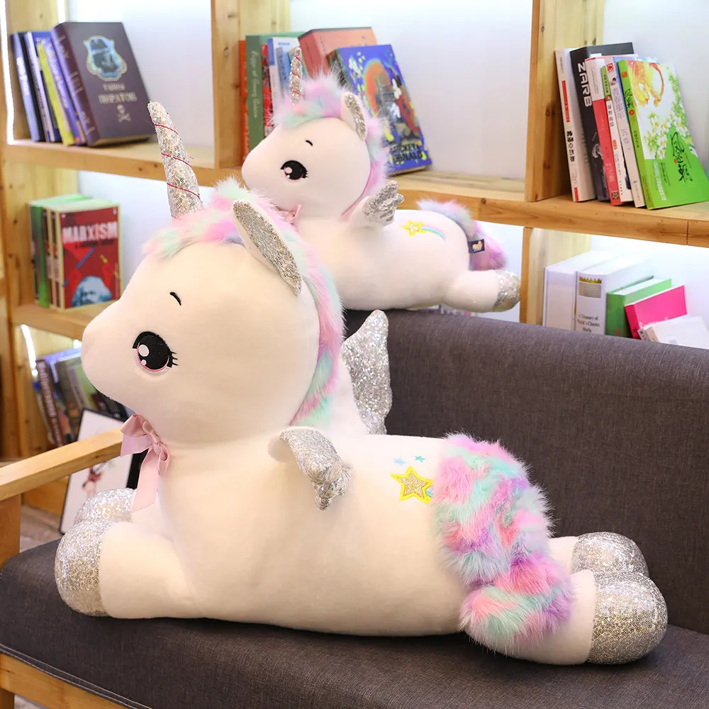 Животное kawaii 1 шт. 65/80 см Плюшевый единорог подушка с лошадью мягкая игрушка для
