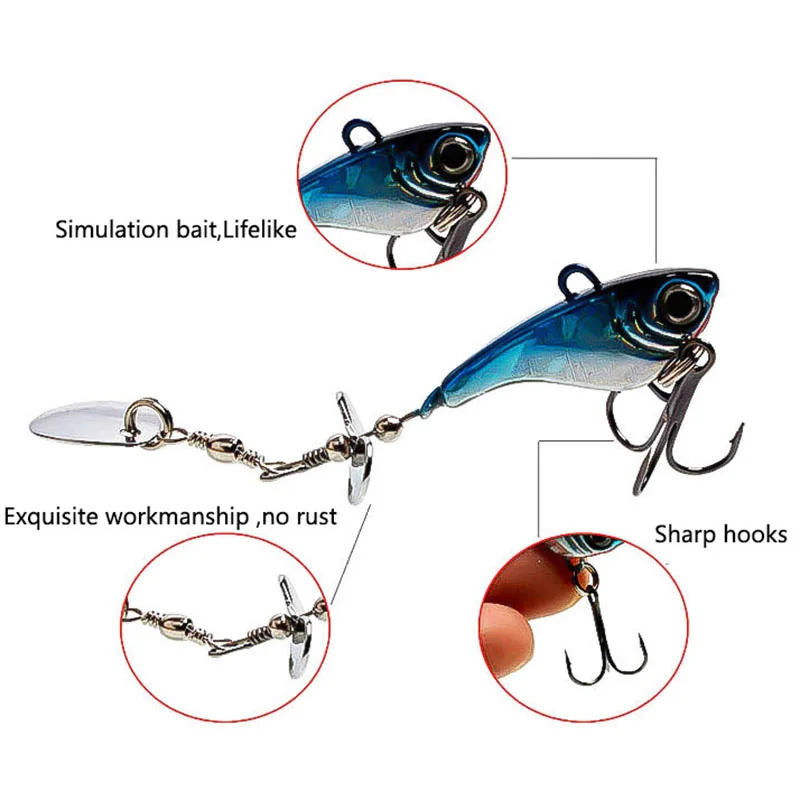 12 г морской бас блесна вращающаяся металлическая рыболовная приманка