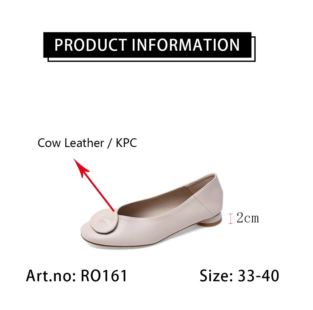 

RJN Solid Color Ladies Flats Square Toe Breathable Genuine Leather Cozy Work Shoes Brief Slip-on Fashion Light Loafers RO161