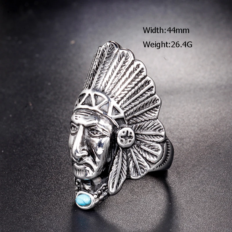 Модное винтажное мужское кольцо с одинаковой Rune Винтажное из нержавеющей стали