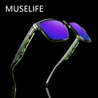 Солнцезащитные очки MUSELIFE Polaroid унисекс, винтажные квадратные Поляризационные солнечные очки от известного бренда