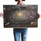 Картина молочный путь туманности, постер из крафт-бумаги, украшение для дома, наклейка на стену в подарок, x 50 см