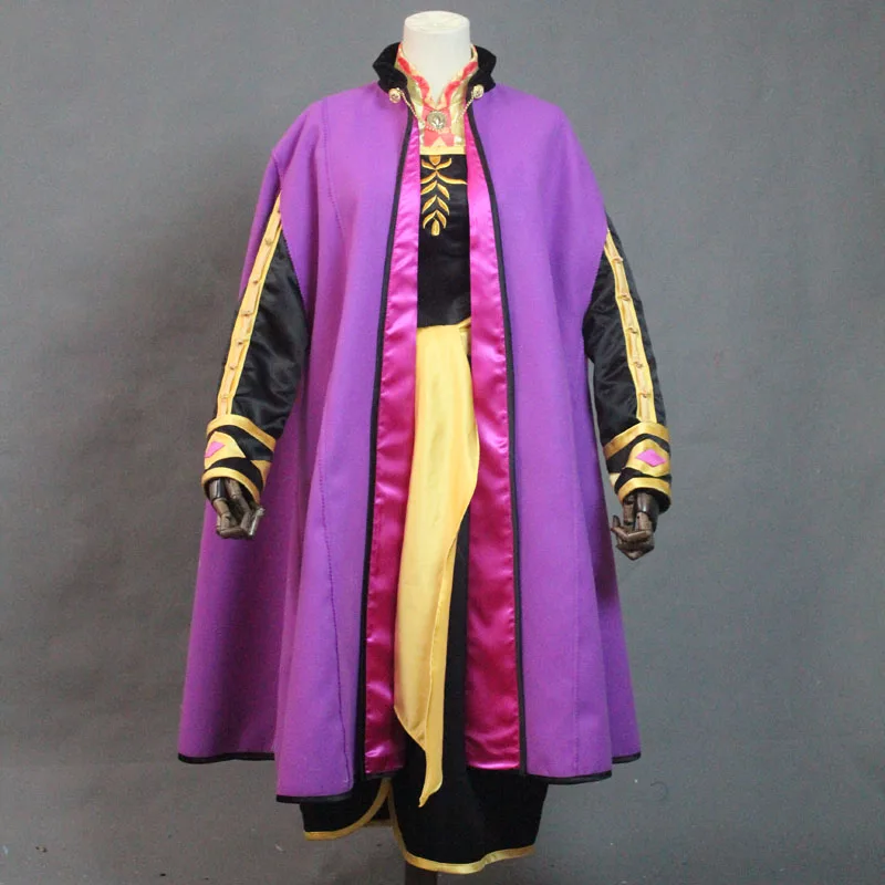 

Newest Moive Anna Cosplay Costume Halloween Fancy Snow Grow Costume Anna Dress New Outfits