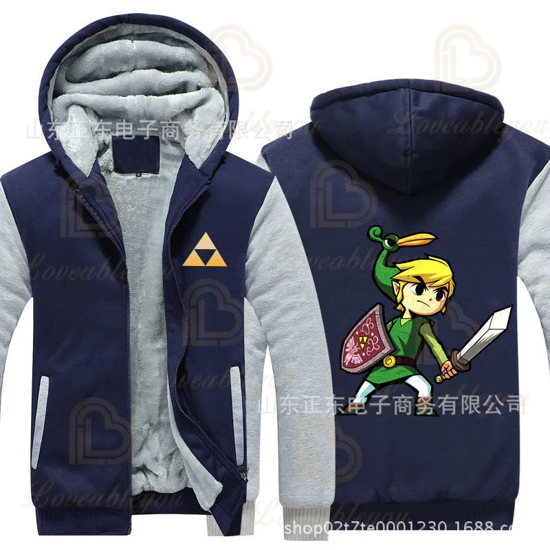 

The Legend of Zelda Anime Hoodies Sweatshirt 2020 Winter Jacket Warm Hoodie Men Thick Hooded Hipster Streetwear Hip Hop Clothes