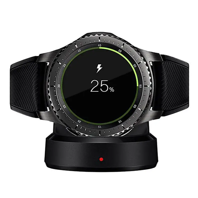 Портативное дорожное Беспроводное зарядное устройство для samsung gear S3 S2 Смарт часы