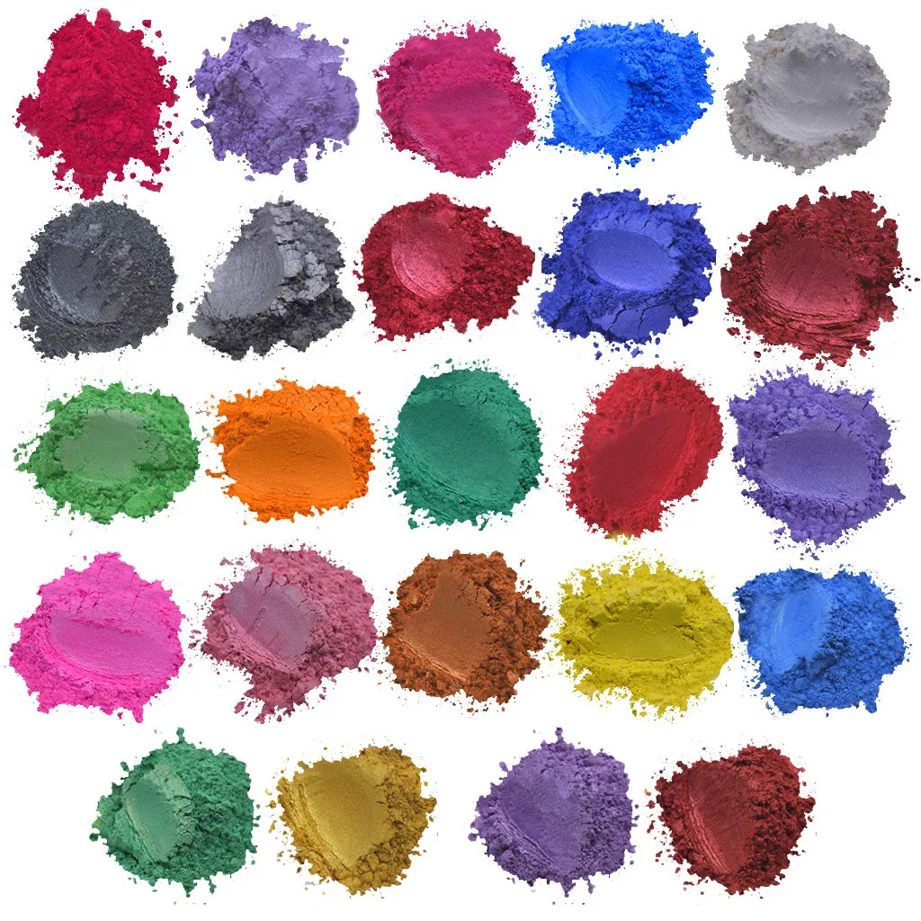 

Epoxide Resin Metallic 24colours x5g Soap Color Set Colour Pigment Powder Mica Soap Epoxy Resin Dye Pearl Pigment Mica Powder