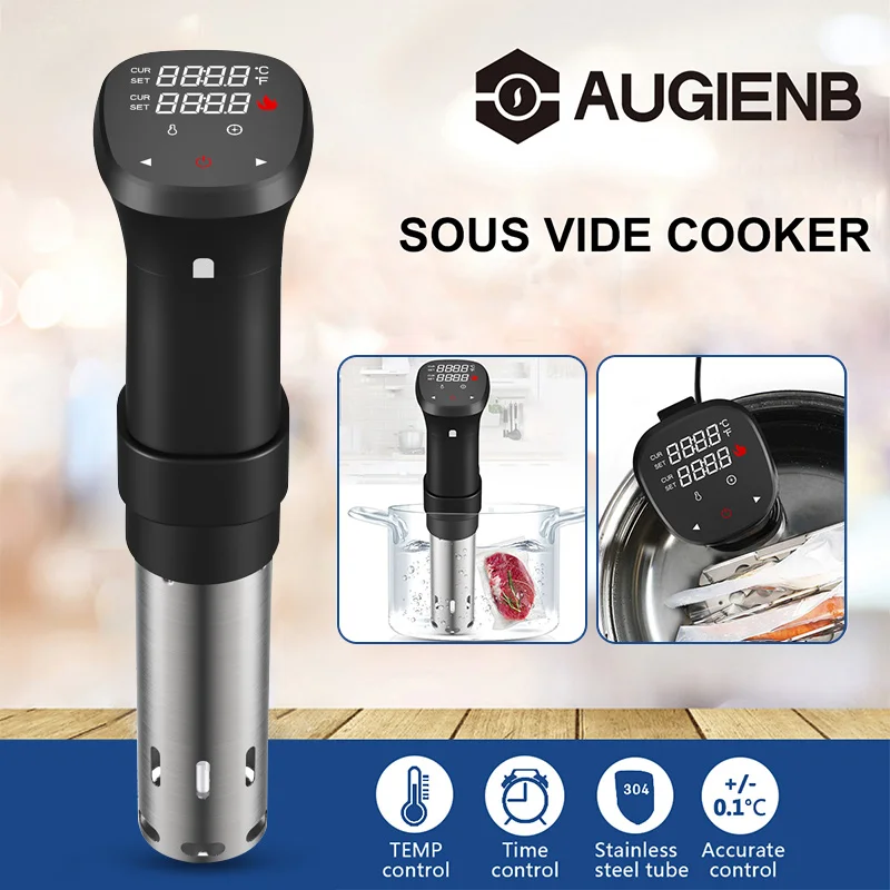 

1800W Slow Sous Vide Cooker Thermal Immersion Circulator Machine with Large LCD Digital Display Time and Temperature Control