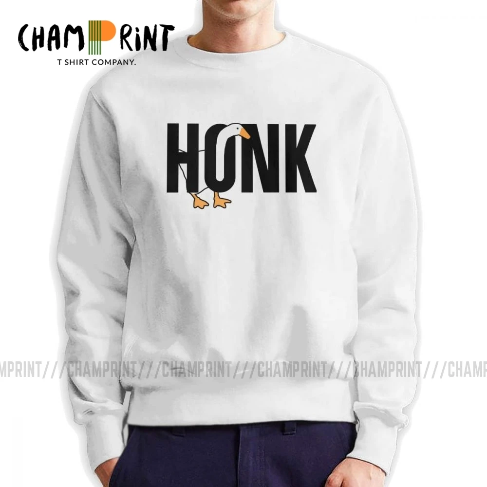 

Untitled Goose Game Honk Meme Men Hoodies Cool Cotton Sweatshirts Crewneck Travel Pullovers for Men