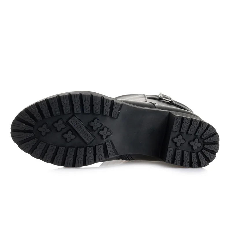 Fujin/зимние сапоги из шерсти Модная теплая обувь на меху с плоской подошвой молнии