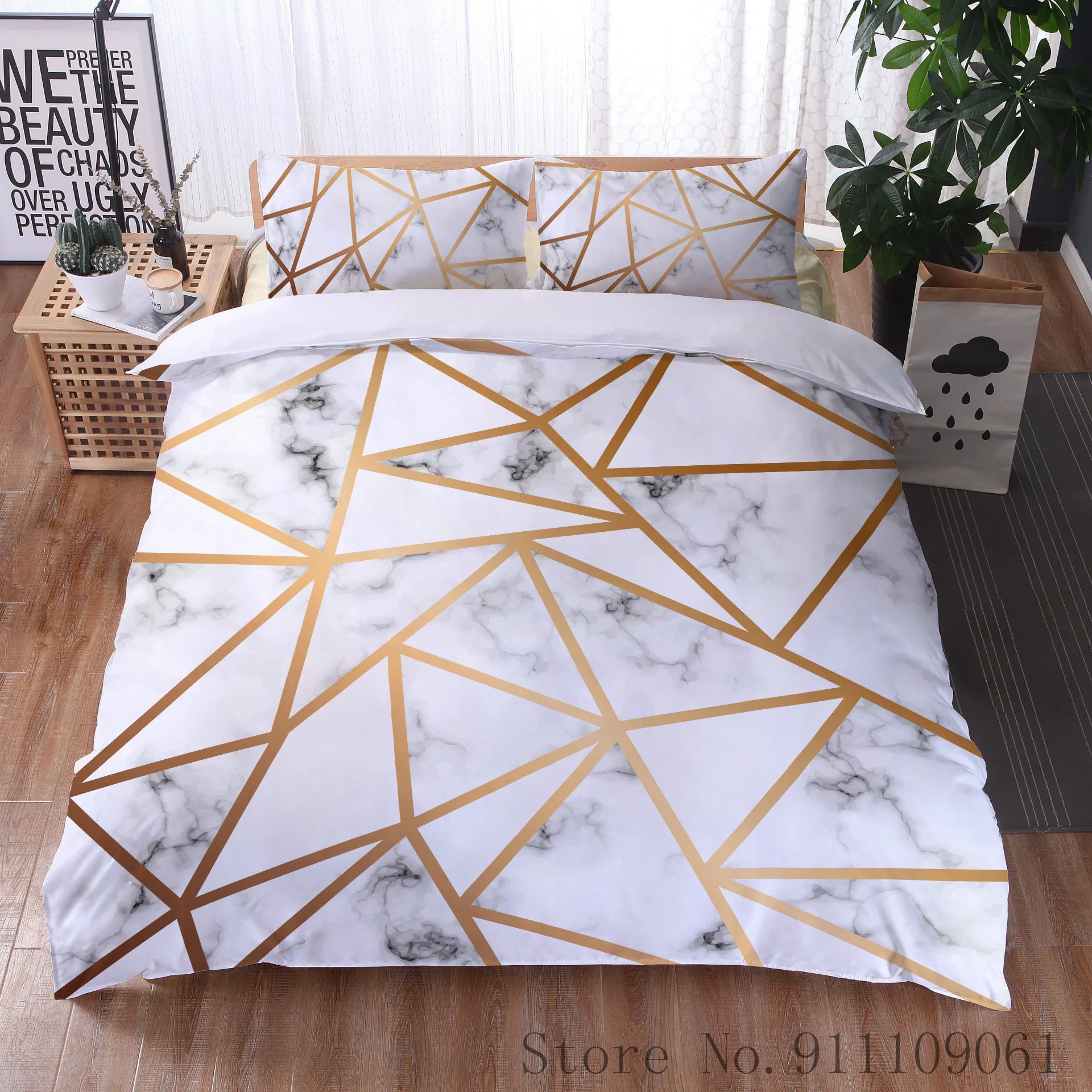 

3D Marble Pattern Digital Printing Bedding Comforter Cover Set Queen King Duvet Cover Soft Microfiber Room Decor Bed Set 2/3pcs