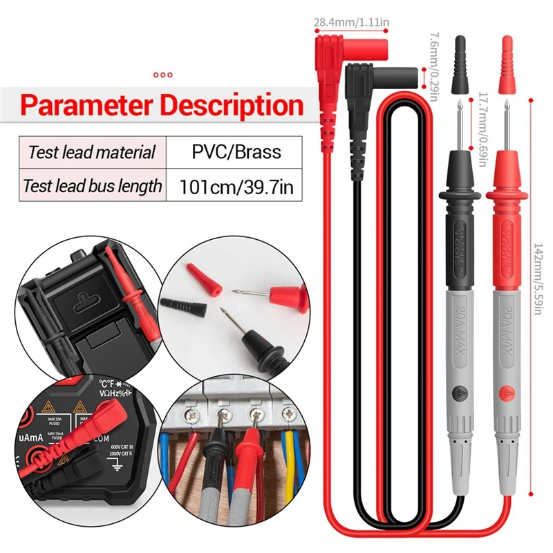 

ANENG AN82 Professional Digital Multimeter 9999 Tester DIY Transistor Capacitor NCV Testers True RMS Analog Meter