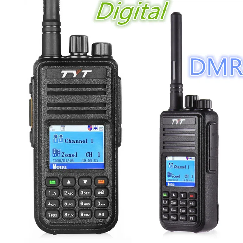 TYT MD-380 Walkie Talkie DMR Digital VHF UHF long range Two Way Radio 5 watts MD 380 Transceiver  Ham Radio Amador+Program Cable enlarge