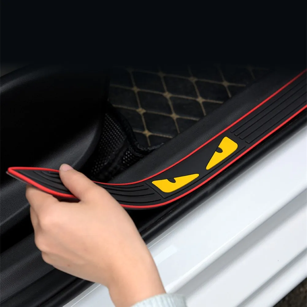 

ABS Door Sill Plate Accessories Protection Strip Car Rubber Scuff Guard