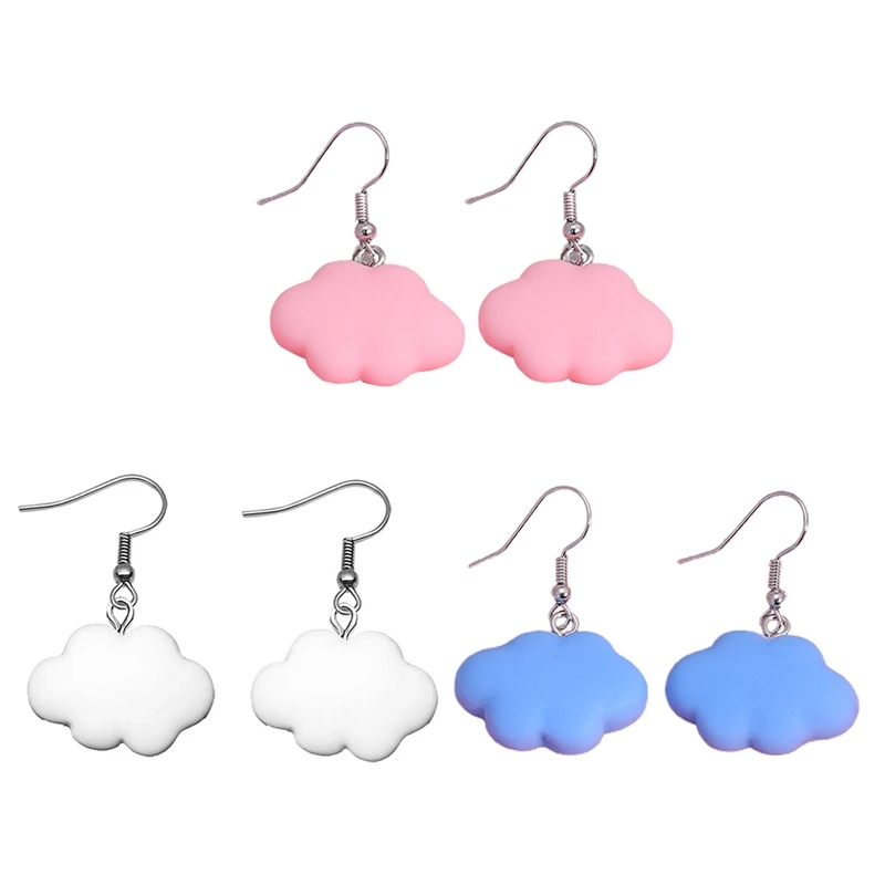 

Cute Colorful Clouds Earrings Trend Women Jewelry Girl Long Hanging Dangle Earrings High-quality Natural Decoration Earrings