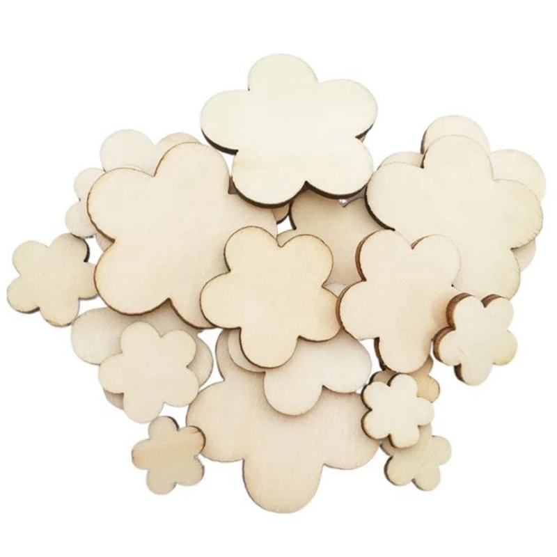 

100 шт., деревянные диски для рукоделия