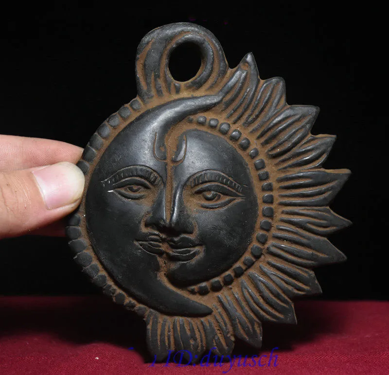 

Коллекция свадебных украшений, редкая китайская медная Бронзовая статуя гелиоса Солнца-Бога, амулет, подвеска на Рождество