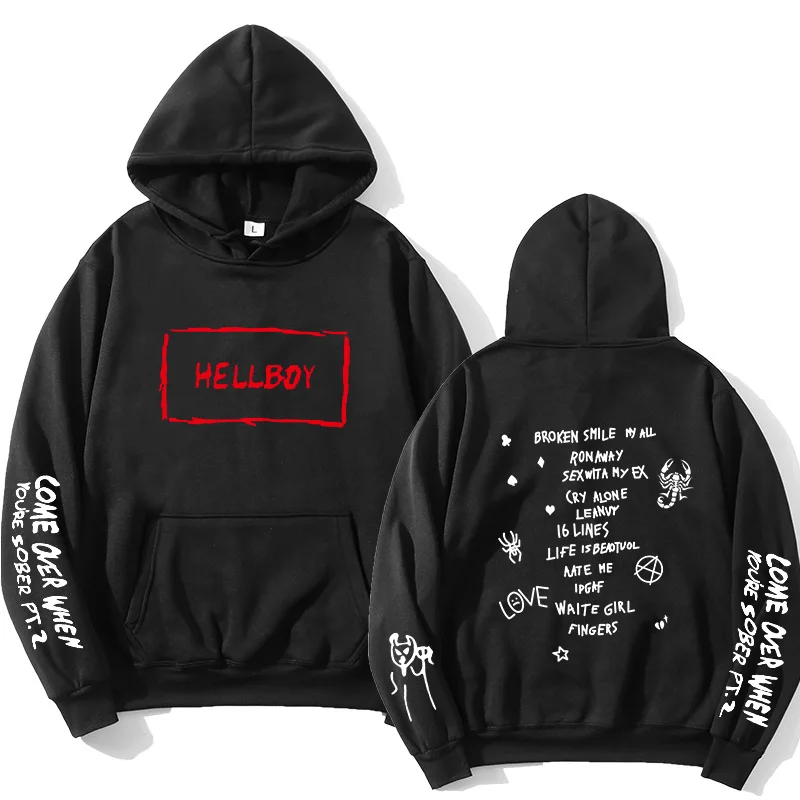 

Толстовка Lil Peep с надписью Love, мужские свитшоты, пуловер с капюшоном, Толстовка для мужчин и женщин, толстовки, свитшоты cry baby, уличная одежда ...