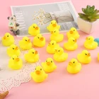 12 шт.компл. 3,5*3,5*3 см, кавайная игрушка Ducky Water Play, красочная детская игрушка, милая резиновая игрушка, пищащая утка