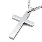 Ожерелье из нержавеющей стали, для мужчин и женщин, модная подвеска крест