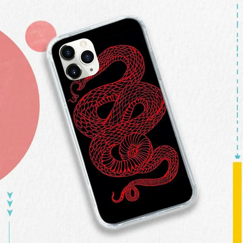 

Snake Hand animal Flower Pattern Phone Case for iPhone 11 12 pro XS MAX 8 7 6 6S Plus X 5S SE 2020 XR