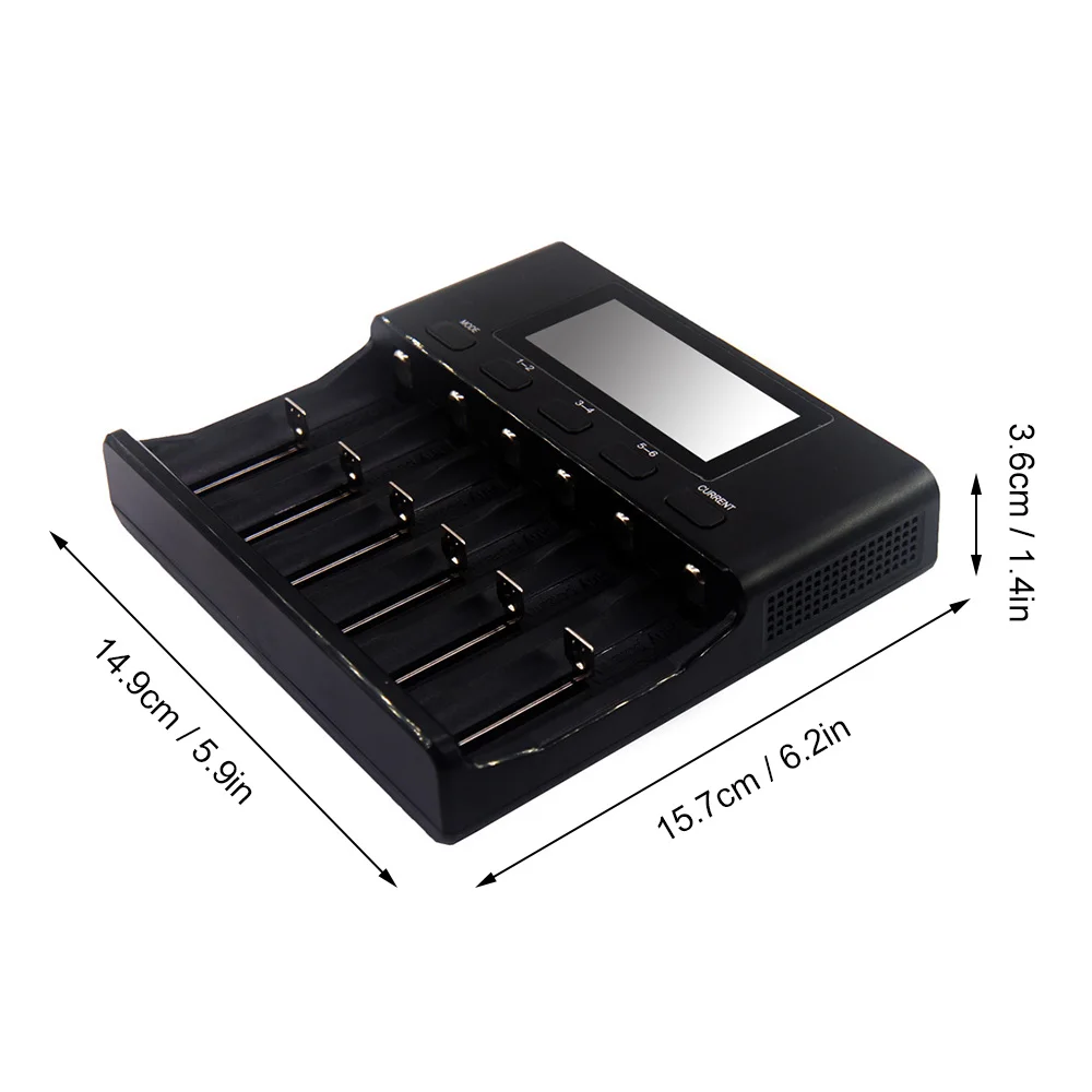 Зарядное устройство LiitoKala для аккумуляторов 18650 26650 21700 32650 AA AAA 6 слотов 4 тока