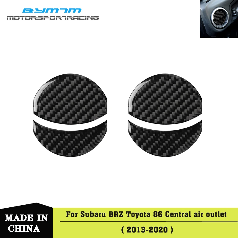 

Real Carbon fiber Central air outlet sticker interior Car accessories For TOYOTA 86 Subaru BRZ 13-20
