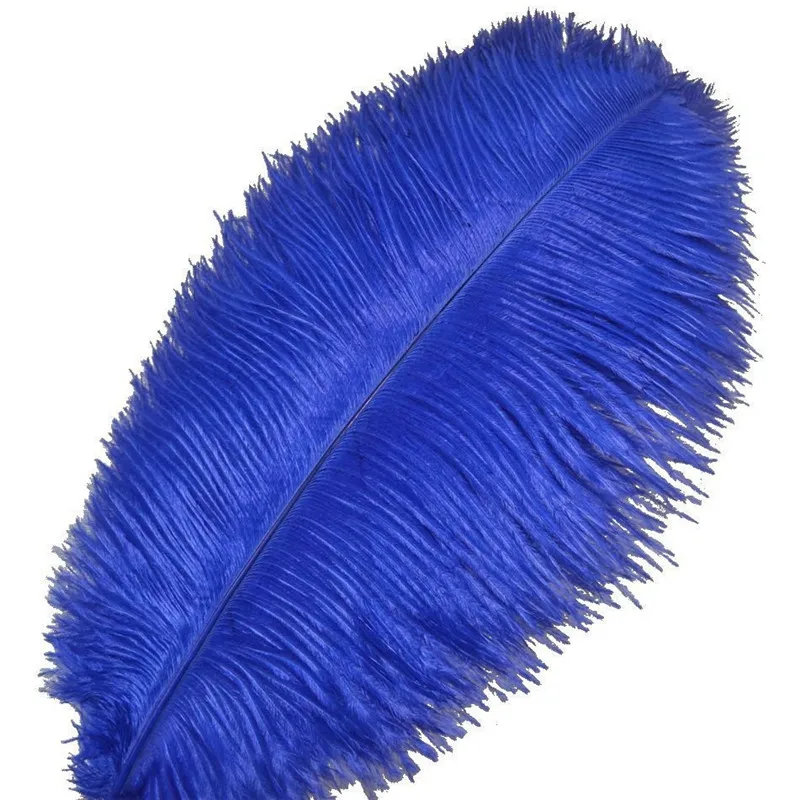 

100pcs/Lot Royal Blue Ostrich Feathers For Crafts 15-70cm Carnival Costumes Wedding Decorations Feathers Ostrich Plumes