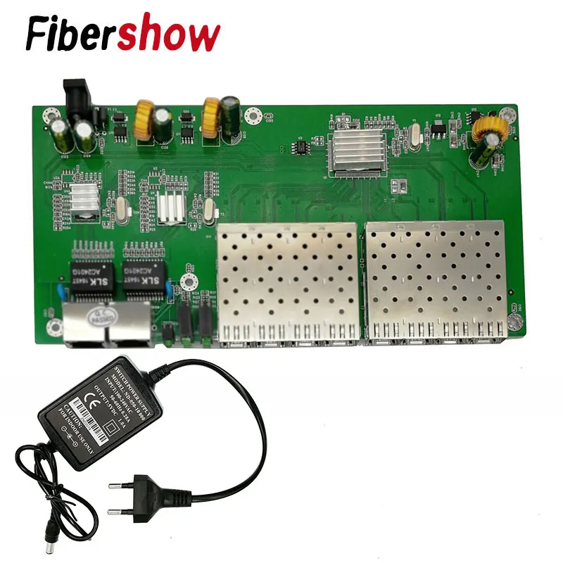 8 портов 1 25G SFP solt 2 RJ45 Gigabit Ethernet PCBA плата медиаконвертер 10/100/1000 M | Мобильные