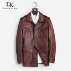 Куртка мужская из натуральной кожи, повседневные жакеты из воловьей кожи, с карманами, черная, осень 2019