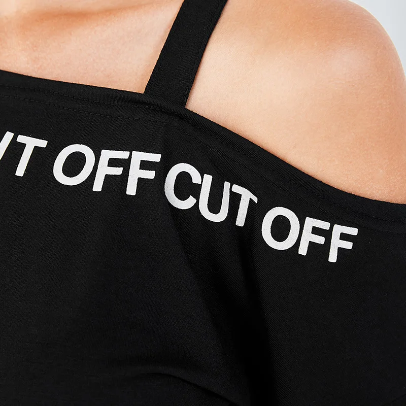 

OINS Fashion Letter Print One Shoulder Long Sleeves Blouses 2021 Casual Women Shirts Female Basic Tops Blusas Spring Autumn