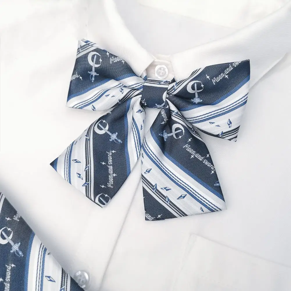

Necktie Moon Pattern Printed All Season Daily Wear Necktie Striped Tie for Party