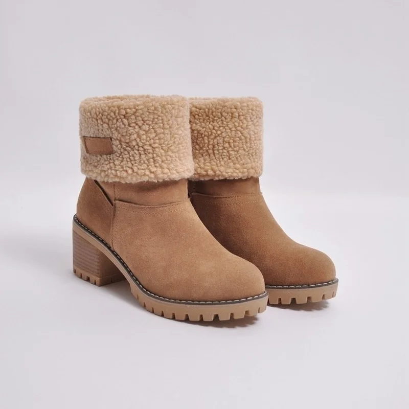 

China Wholesale Warm Fur Lining Convenient Slip-on Design Ladies Winter Boots Women Shoes Winter Boots
