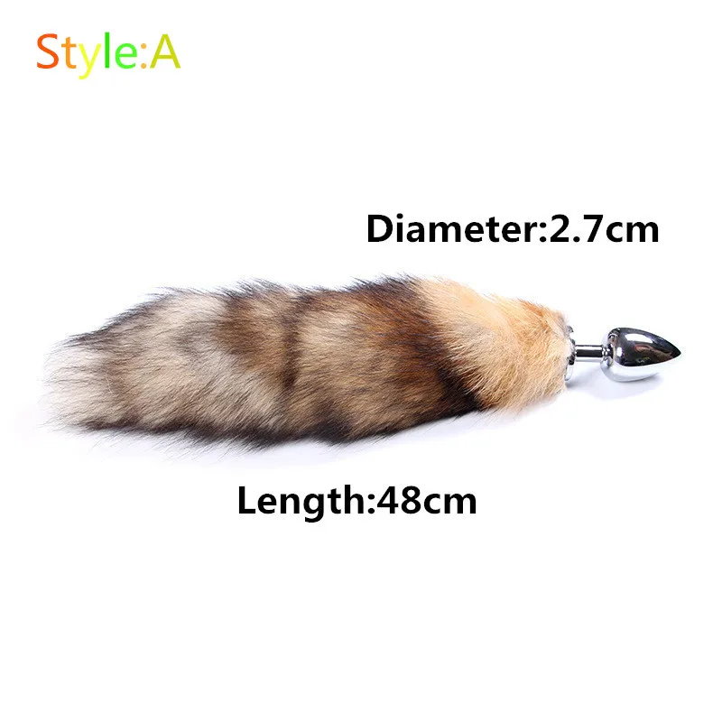 Эротические настоящий жилет из меха лисицы Анальная пробка хвост аксессуары