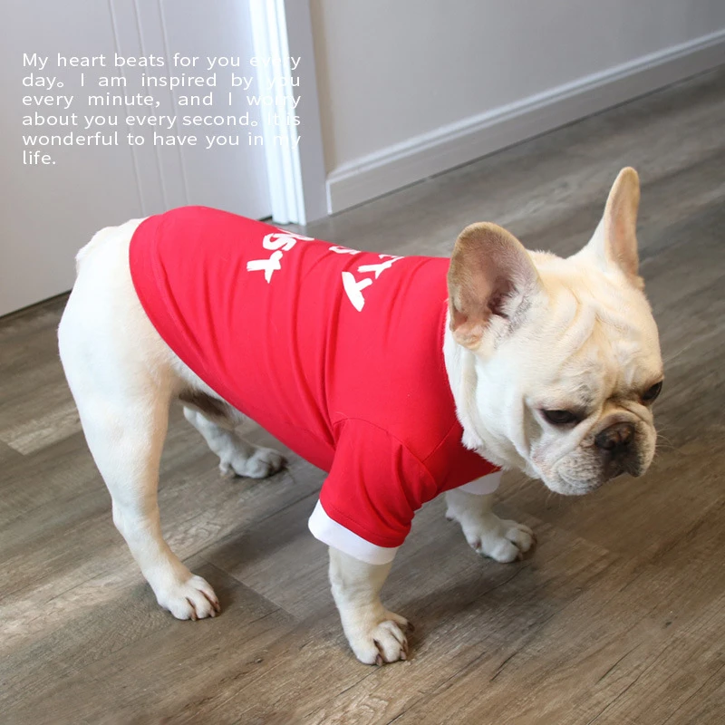 Модная одежда для собак красная белая домашних питомцев пальто маленьких и