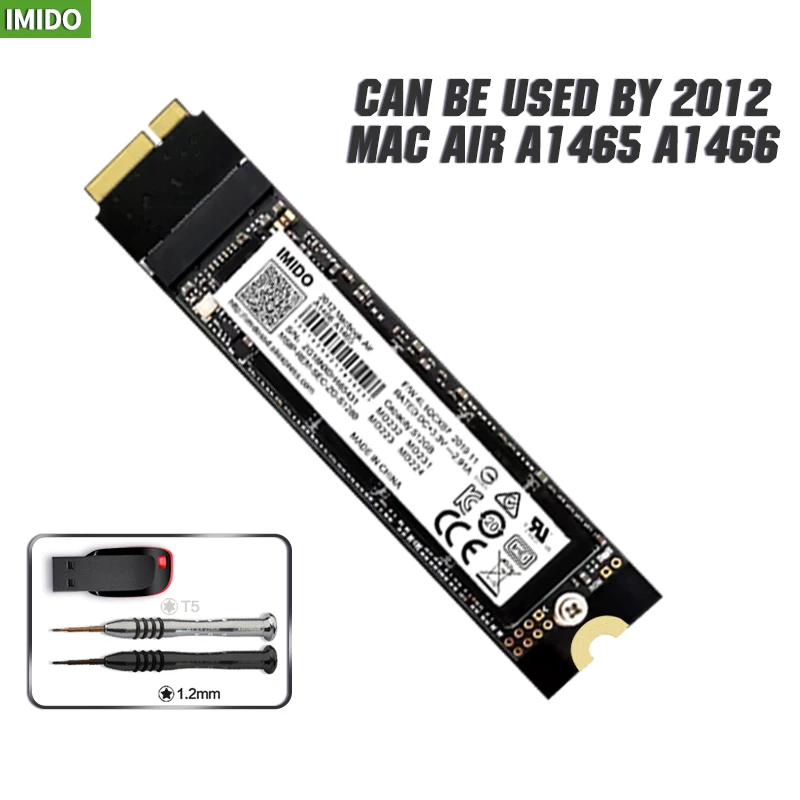 Твердотельный накопитель Macbook Air A1465 A1466 Md231 Md232 Md223 Md224 256 ГБ SSD|Внутренние