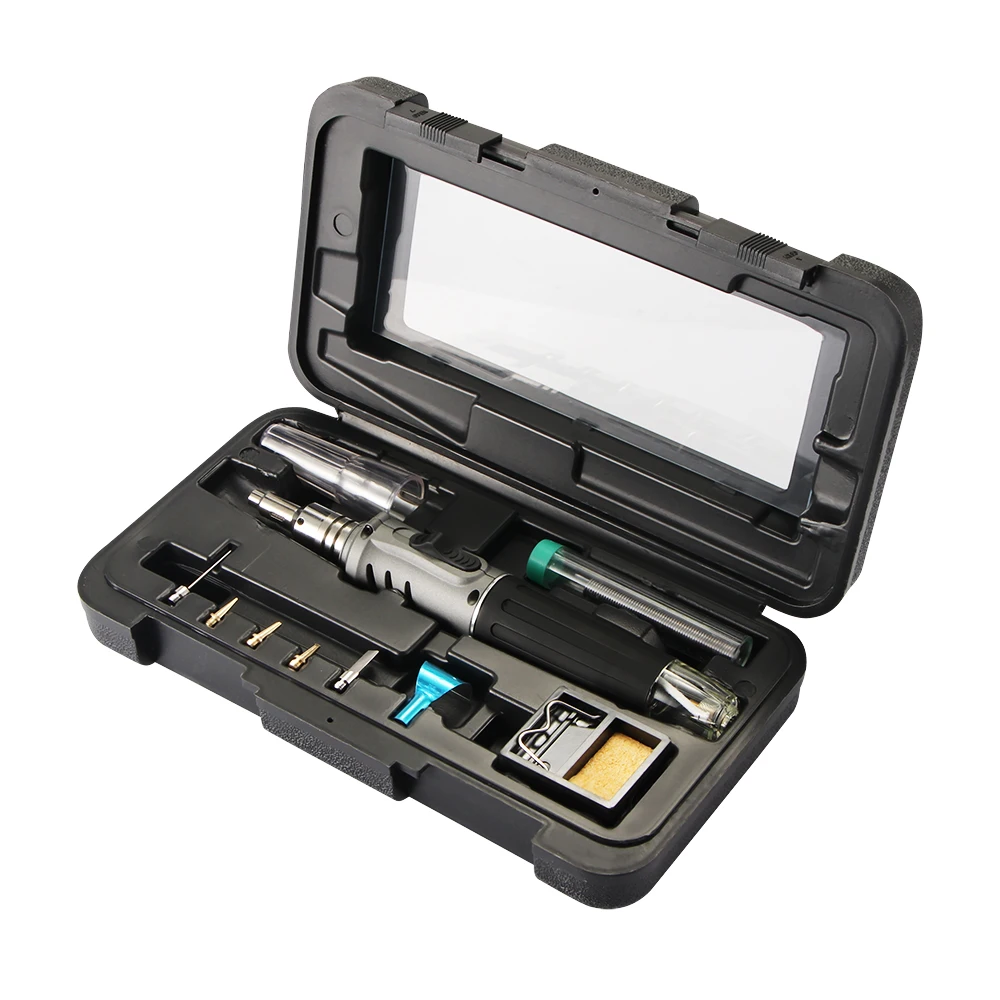 Самовоспламенения 10 в 1 Газовый паяльник беспроводной Сварочные горелки фонарь