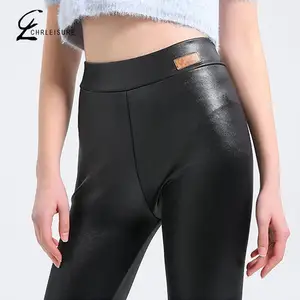 Женские леггинсы из ПУ кожи CHRLEISURE, Модные осенние леггинсы с высокой талией и эффектом пуш-ап