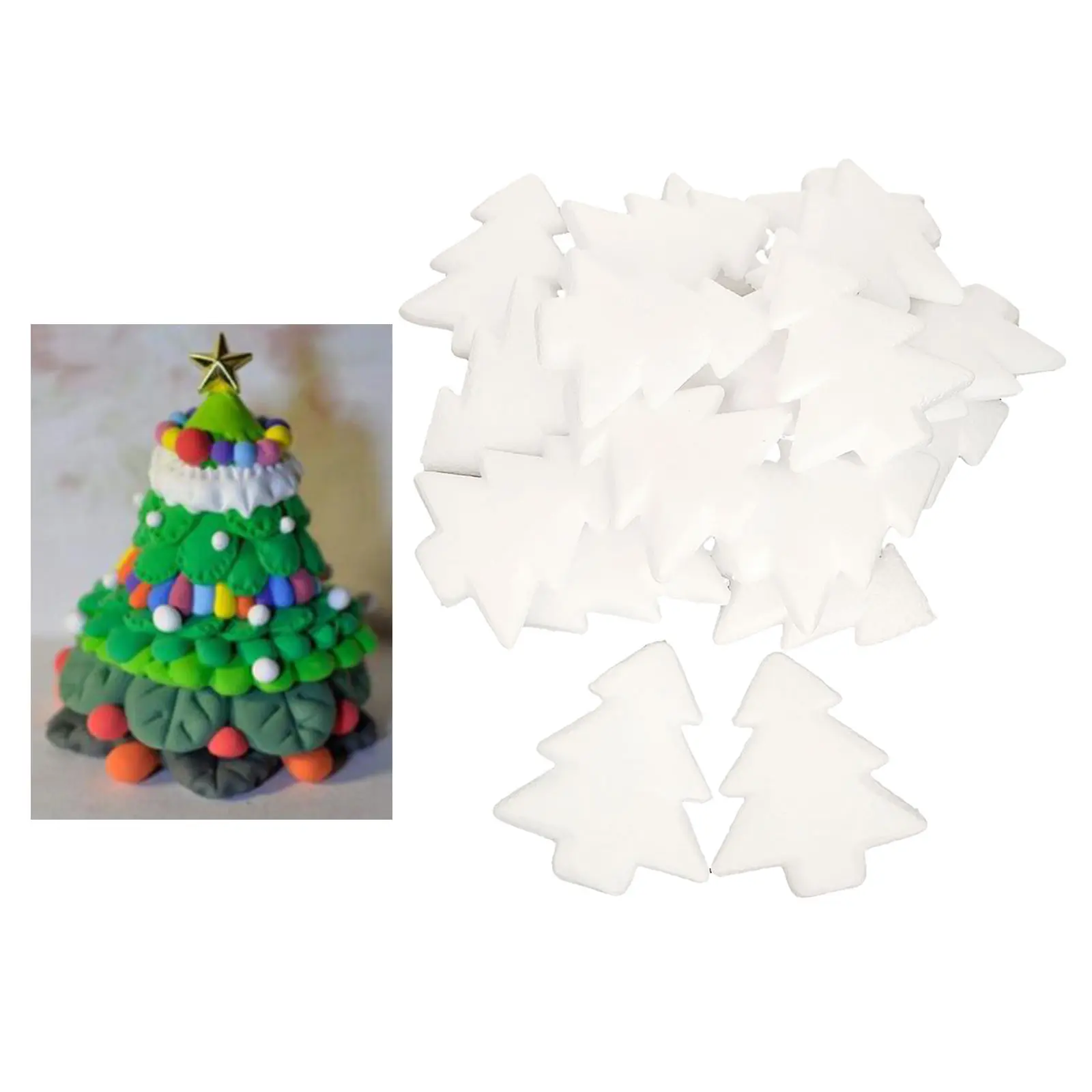 

20pcs DIY Xmas Tree Preschool Children Diy Making Materials Kids Craft