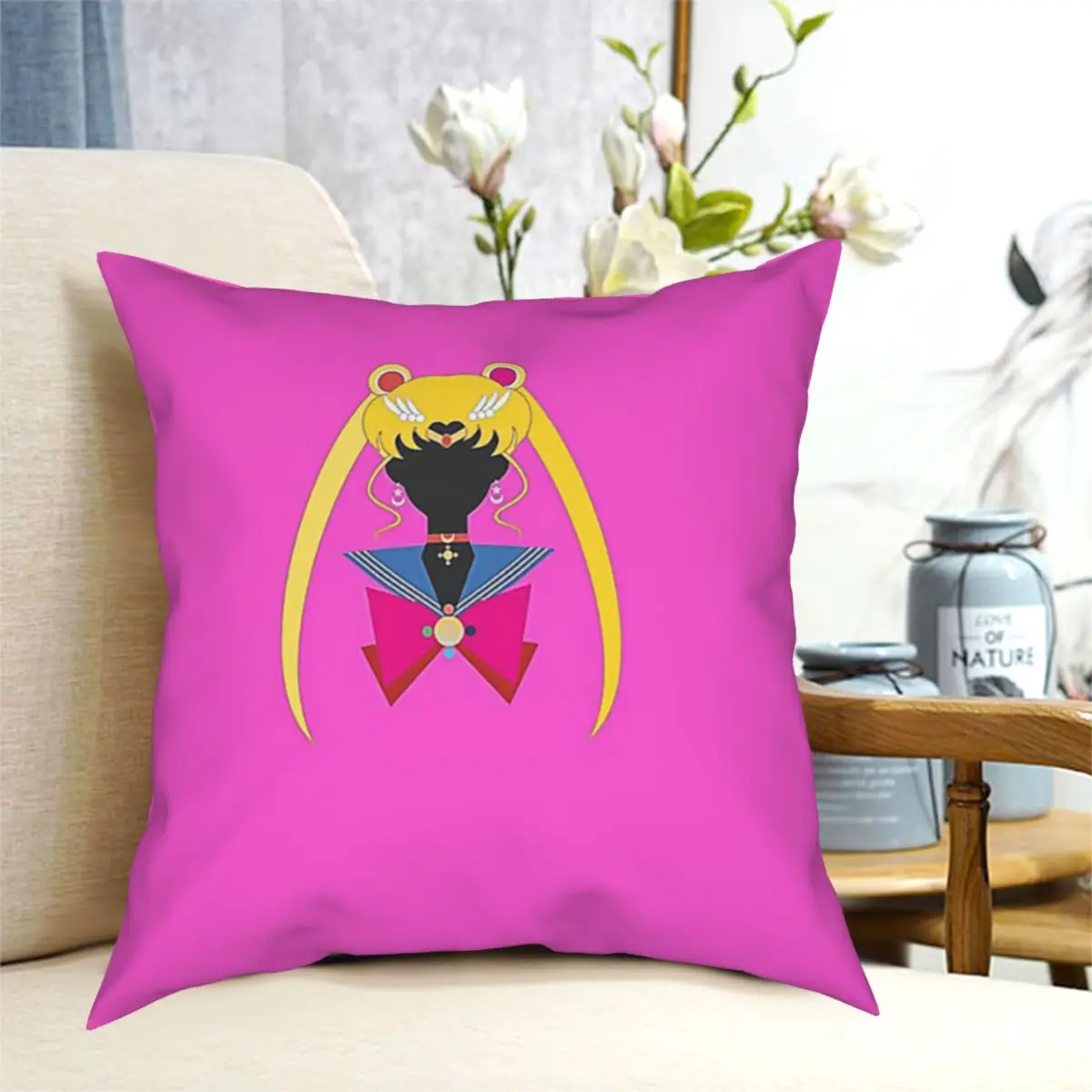 

New Sailor Moon Floor Pillow Cushion Cover Decorative Pillowcases Case Home Sofa Cushions 40x40,45x45cm(Double Sides)